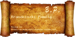 Brandeiszki Paméla névjegykártya