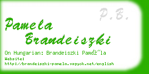 pamela brandeiszki business card